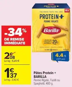 Carrefour Market Barilla Pâtes Protein + offre