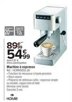 Carrefour Machine à espresso offre