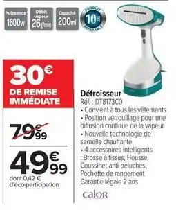 Carrefour Tous - défroisseur réf. : dt873c0 offre