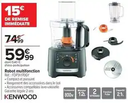 Carrefour Kenwood - robot multifonction réf. : fpu3119c0y offre