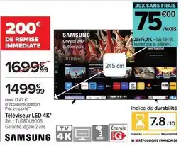 Carrefour Samsung - téléviseur led 4k offre
