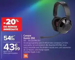 Carrefour Jbl - casque gamin 350 offre