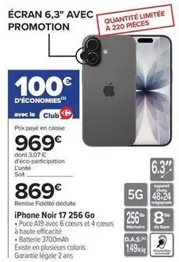 Carrefour Ram - iphone noir 17 256go offre