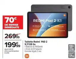 Carrefour Xiaomi - tablette pad 2 9.71128 go offre