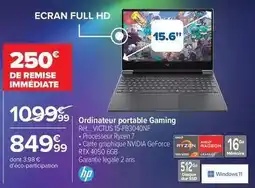 Carrefour Hp - ordinateur portable gaming ref.: victus 15:b3340nf offre
