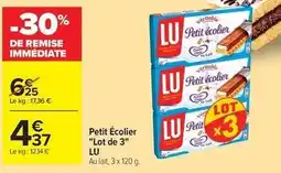 Carrefour Lu - petit écolier lot de 3 offre