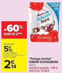 Carrefour Kinder - parage familial offre