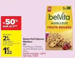 Carrefour Lu - belvita petit déjeuner moelleux offre