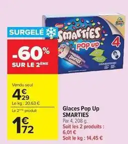 Carrefour Nestlé - glaces pop up offre