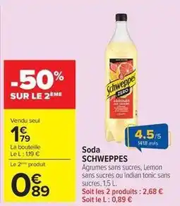 Carrefour Schweppes - soda offre