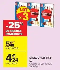 Carrefour Lu - mikado lot de 3 offre