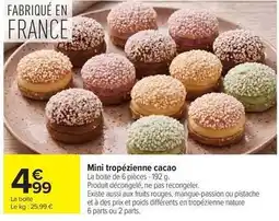 Carrefour Mini tropézienne cacao offre