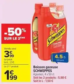 Carrefour Schweppes - boisson gazeuse offre