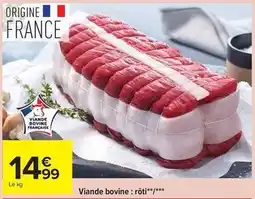 Carrefour Viande bovine: rôti offre