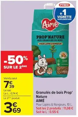 Carrefour Market Aimé Granulés de bois Prop' Nature offre