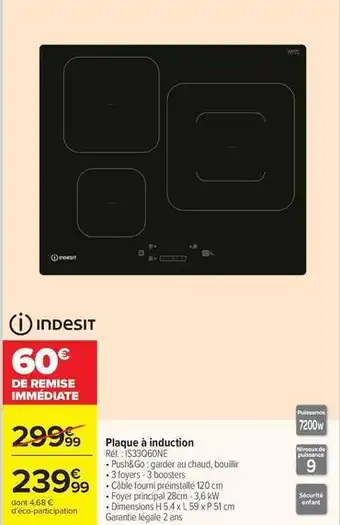 Indesit - plaque à induction
