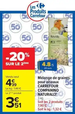 Carrefour Market Companino Mélange de graines pour oiseaux offre