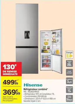 Carrefour Hisense - réfrigérateur combiné offre