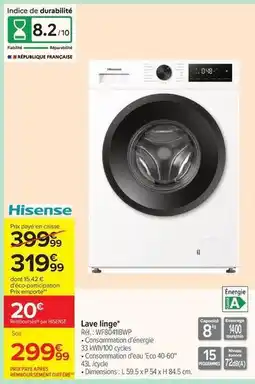 Carrefour Hisense - lave linge offre