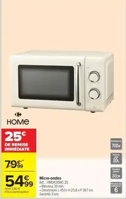Carrefour Micro-ondes offre