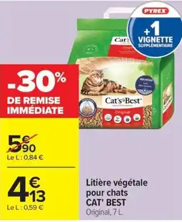 Carrefour Market CAT' BEST Litière végétale pour chats offre