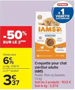Carrefour Market IAMS Croquette pour chat stérilisé adulte offre