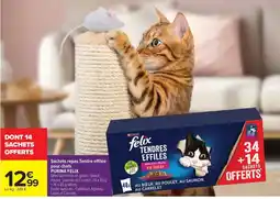 Carrefour Market Purina Felix Sachets repas Tendre effilée pour chats offre