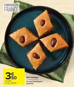 Carrefour Mini baklawa offre