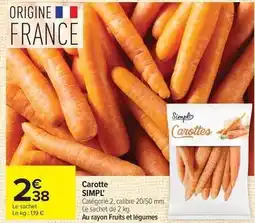 Carrefour Simpl - carotte offre