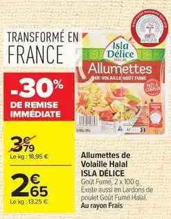 Carrefour Allumettes de volaille halal offre