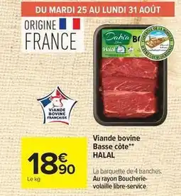Carrefour Viande bovine basse côte offre