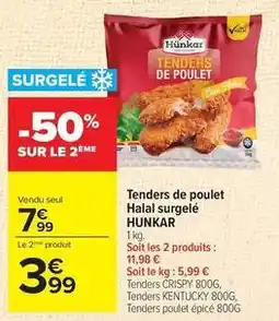 Carrefour Tenders de poulet halal surgelé offre
