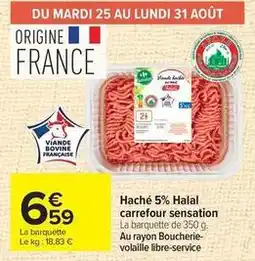 Carrefour Carrefour - haché 5% halal offre