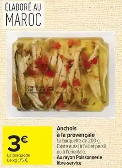 Carrefour Persil - anchois à la provençale offre