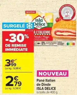 Carrefour Frozen - pane italien de dinde offre