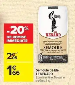 Carrefour U - semoule de blé offre