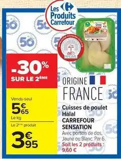 Carrefour Carrefour - cuisses de poulet halal sensation offre