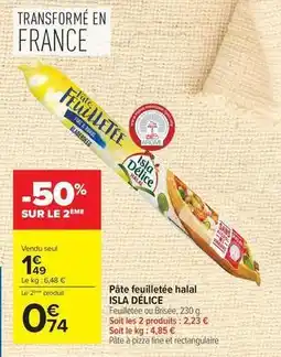 Carrefour Pâte feuilletée halal offre