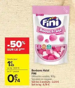 Carrefour Fini - bonbons halal offre