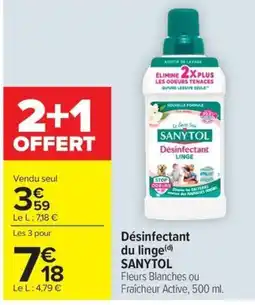Carrefour Market SANYTOL Désinfectant du linge offre