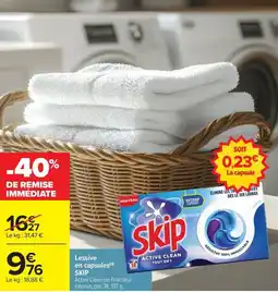 Carrefour Market SKIP Lessive en capsules offre