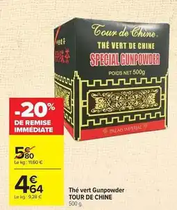 Carrefour Impérial - thé vert gunpowder offre