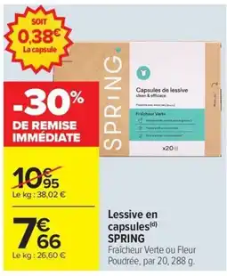 Carrefour Market SPRING Lessive en capsules offre