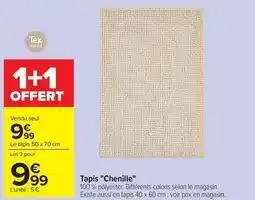 Carrefour Market Tex - tapis chenille offre