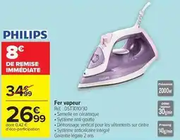 Carrefour Market Philips - fer vapeur dts3010/30 offre