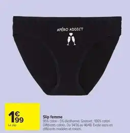 Carrefour Market Slip femme offre
