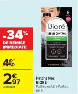Carrefour Market Bioré Patches Nez offre