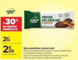 Carrefour Market Barre protéinée caramel salé offre