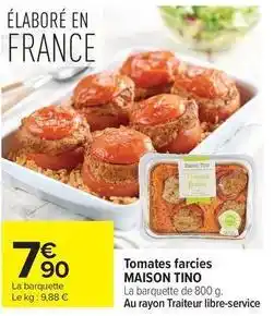 Carrefour Market Maison tino - tomates farcies offre