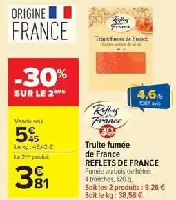 Carrefour Market Reflets de france - truite fumée de france offre